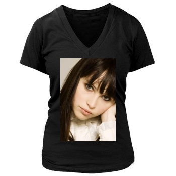 Felicity Jones Women's Deep V-Neck TShirt