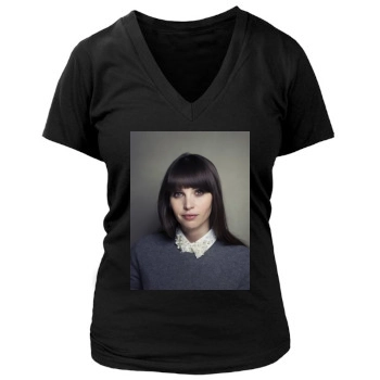 Felicity Jones Women's Deep V-Neck TShirt