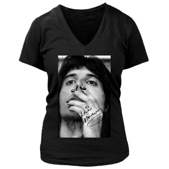 Freddie Mercury Women's Deep V-Neck TShirt