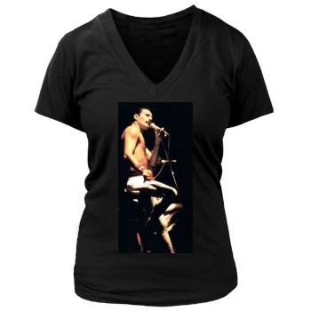 Freddie Mercury Women's Deep V-Neck TShirt