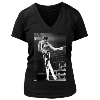 Freddie Mercury Women's Deep V-Neck TShirt