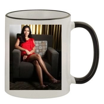 Freida Pinto 11oz Colored Rim & Handle Mug