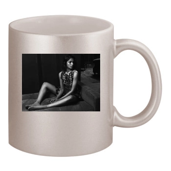 Freida Pinto 11oz Metallic Silver Mug