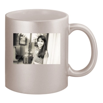 Freida Pinto 11oz Metallic Silver Mug