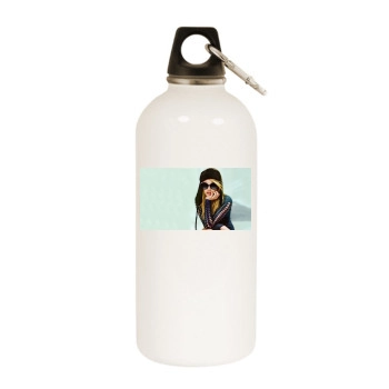 Emma Roberts White Water Bottle With Carabiner