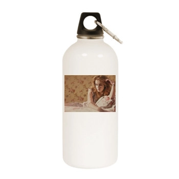 Emma Roberts White Water Bottle With Carabiner