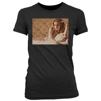 Emma Roberts Women's Junior Cut Crewneck T-Shirt