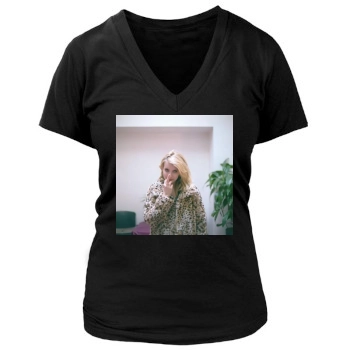 Emma Roberts Women's Deep V-Neck TShirt