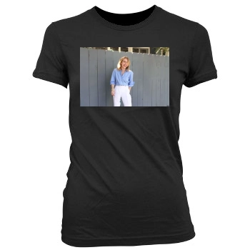 Emma Roberts Women's Junior Cut Crewneck T-Shirt