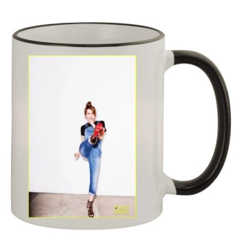 Emma Roberts 11oz Colored Rim & Handle Mug