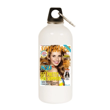 Emma Roberts White Water Bottle With Carabiner