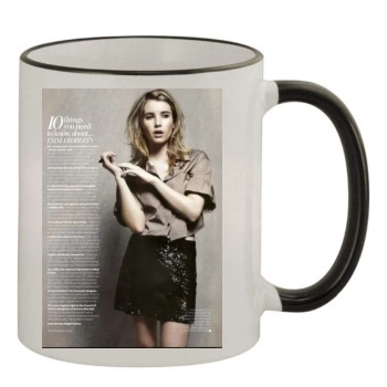 Emma Roberts 11oz Colored Rim & Handle Mug