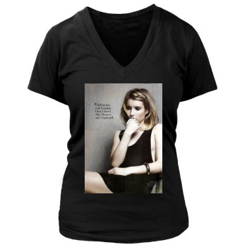 Emma Roberts Women's Deep V-Neck TShirt