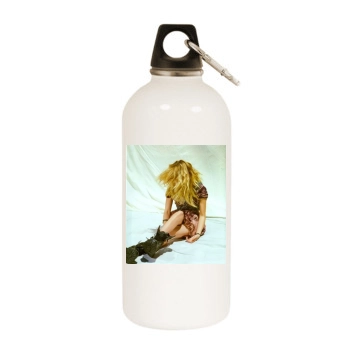 Emma Roberts White Water Bottle With Carabiner