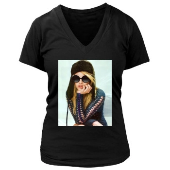 Emma Roberts Women's Deep V-Neck TShirt