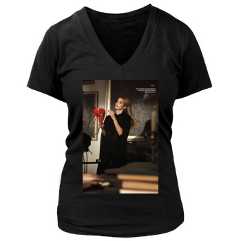 Emma Roberts Women's Deep V-Neck TShirt