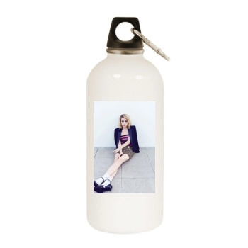 Emma Roberts White Water Bottle With Carabiner