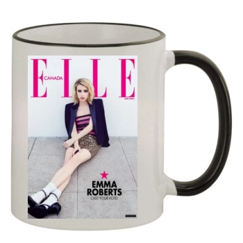 Emma Roberts 11oz Colored Rim & Handle Mug