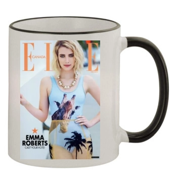 Emma Roberts 11oz Colored Rim & Handle Mug