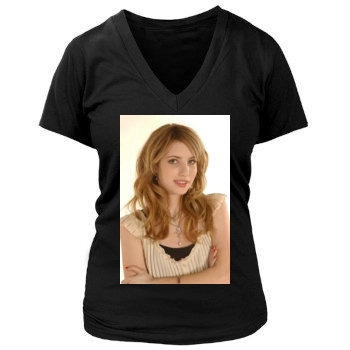 Emma Roberts Women's Deep V-Neck TShirt