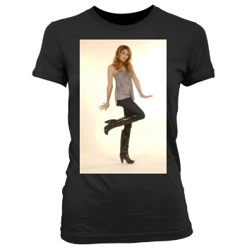 Emma Roberts Women's Junior Cut Crewneck T-Shirt