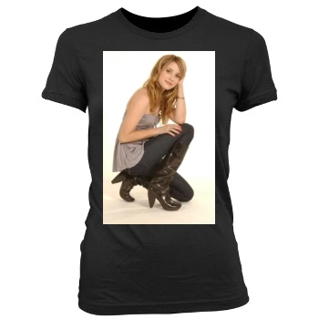 Emma Roberts Women's Junior Cut Crewneck T-Shirt