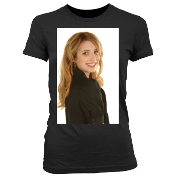 Emma Roberts Women's Junior Cut Crewneck T-Shirt