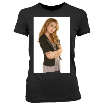 Emma Roberts Women's Junior Cut Crewneck T-Shirt