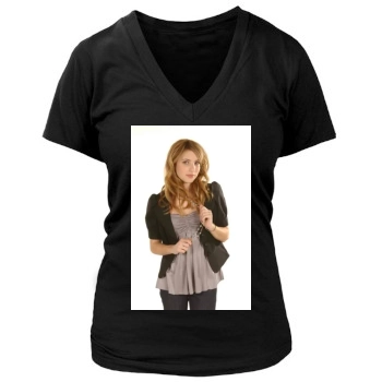 Emma Roberts Women's Deep V-Neck TShirt