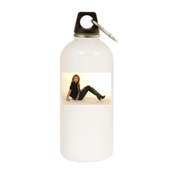 Emma Roberts White Water Bottle With Carabiner