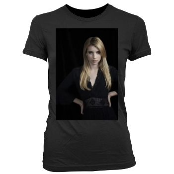 Emma Roberts Women's Junior Cut Crewneck T-Shirt