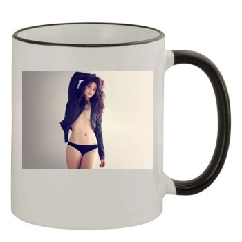 Emmy Rossum 11oz Colored Rim & Handle Mug