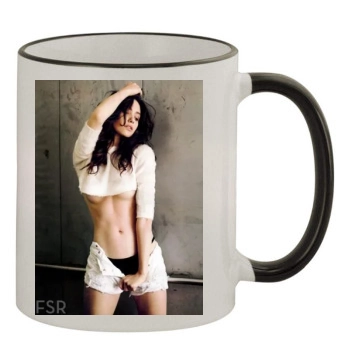 Emmy Rossum 11oz Colored Rim & Handle Mug