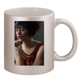 Emmy Rossum 11oz Metallic Silver Mug