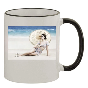 Emmy Rossum 11oz Colored Rim & Handle Mug