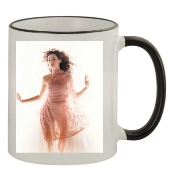 Emmy Rossum 11oz Colored Rim & Handle Mug