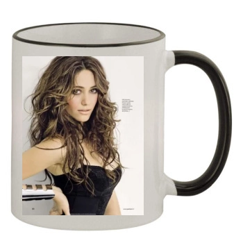 Emmy Rossum 11oz Colored Rim & Handle Mug