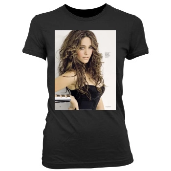 Emmy Rossum Women's Junior Cut Crewneck T-Shirt