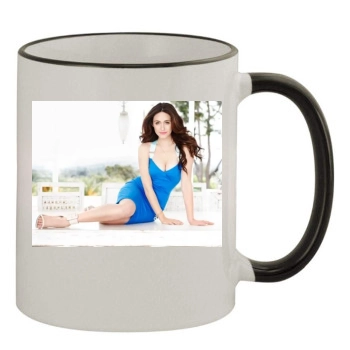 Emmy Rossum 11oz Colored Rim & Handle Mug