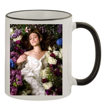 Emmy Rossum 11oz Colored Rim & Handle Mug