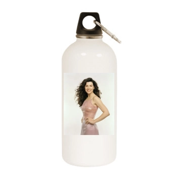 Julianna Margulies White Water Bottle With Carabiner