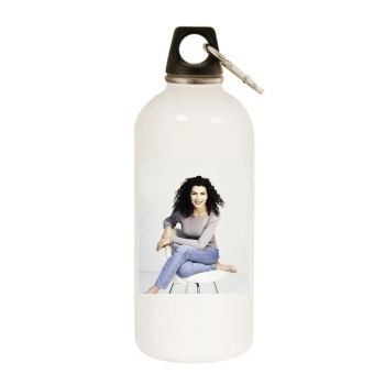 Julianna Margulies White Water Bottle With Carabiner