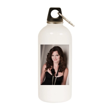 Heather Tom White Water Bottle With Carabiner