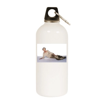 Helen Mirren White Water Bottle With Carabiner