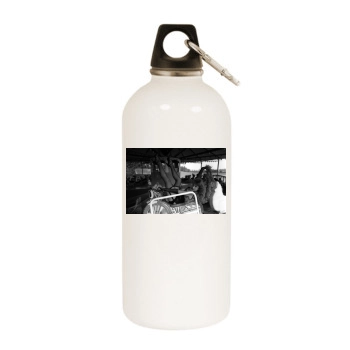 Helen Mirren White Water Bottle With Carabiner