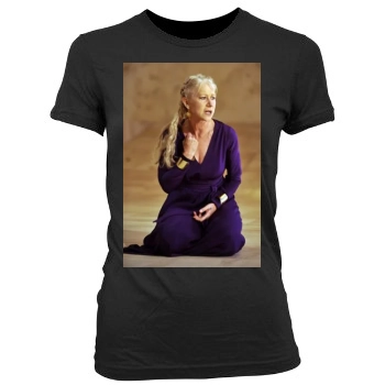 Helen Mirren Women's Junior Cut Crewneck T-Shirt