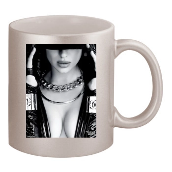 Irina Shayk 11oz Metallic Silver Mug