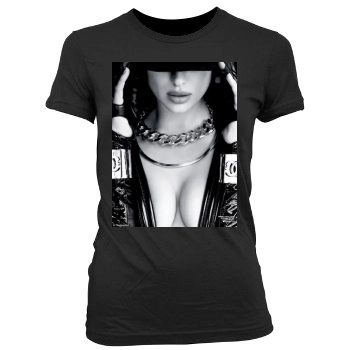 Irina Shayk Women's Junior Cut Crewneck T-Shirt