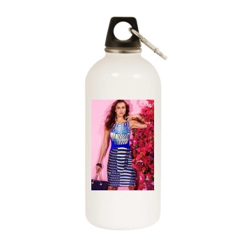 Irina Shayk White Water Bottle With Carabiner