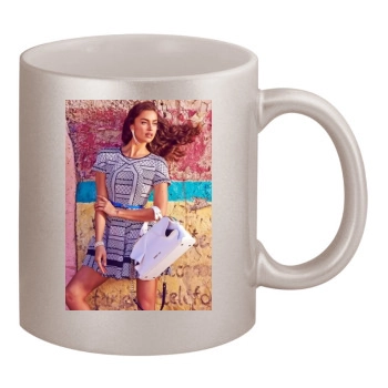 Irina Shayk 11oz Metallic Silver Mug